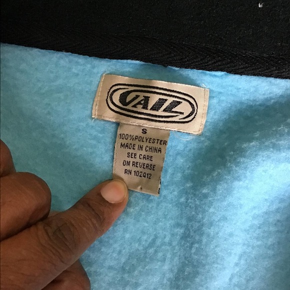 Vail Colorado Womens Fleece Jacket Full Zip Long Sleeve Zipper Pockets Blue Sz S - Picture 11 of 11